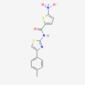 molecular formula C15H11N3O3S2 B2875187 N-[4-(4-methylphenyl)-1,3-thiazol-2-yl]-5-nitrothiophene-2-carboxamide CAS No. 324759-08-2