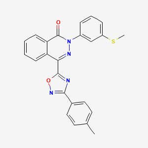molecular formula C24H18N4O2S B2875233 4-[3-(4-methylphenyl)-1,2,4-oxadiazol-5-yl]-2-[3-(methylsulfanyl)phenyl]-1,2-dihydrophthalazin-1-one CAS No. 1291844-71-7