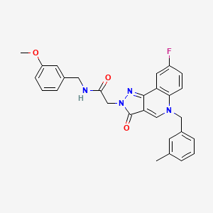 2-(8-fluoro-5-(3-methylbenzyl)-3-oxo-3,5-dihydro-2H-pyrazolo[4,3-c]quinolin-2-yl)-N-(3-methoxybenzyl)acetamide