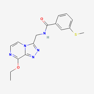 molecular formula C16H17N5O2S B2875254 N-((8-ethoxy-[1,2,4]triazolo[4,3-a]pyrazin-3-yl)methyl)-3-(methylthio)benzamide CAS No. 2034275-63-1