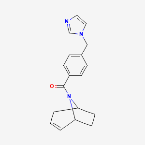 B2875273 (4-((1H-imidazol-1-yl)methyl)phenyl)((1R,5S)-8-azabicyclo[3.2.1]oct-2-en-8-yl)methanone CAS No. 1705998-28-2