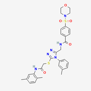 molecular formula C31H34N6O5S2 B2875318 N-((5-((2-((2,5-dimethylphenyl)amino)-2-oxoethyl)thio)-4-(m-tolyl)-4H-1,2,4-triazol-3-yl)methyl)-4-(morpholinosulfonyl)benzamide CAS No. 310427-43-1