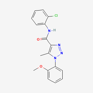 molecular formula C17H15ClN4O2 B2875366 N-(2-chlorophenyl)-1-(2-methoxyphenyl)-5-methyl-1H-1,2,3-triazole-4-carboxamide CAS No. 871323-30-7
