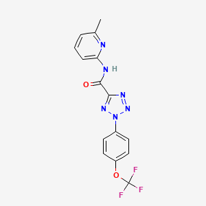 molecular formula C15H11F3N6O2 B2875407 N-(6-methylpyridin-2-yl)-2-(4-(trifluoromethoxy)phenyl)-2H-tetrazole-5-carboxamide CAS No. 1396874-92-2