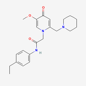 molecular formula C22H29N3O3 B2875458 N-(4-ethylphenyl)-2-(5-methoxy-4-oxo-2-(piperidin-1-ylmethyl)pyridin-1(4H)-yl)acetamide CAS No. 921502-44-5