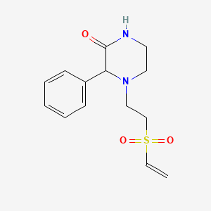 B2875478 4-(2-Ethenylsulfonylethyl)-3-phenylpiperazin-2-one CAS No. 2248696-69-5