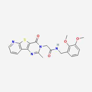 molecular formula C21H20N4O4S B2875512 N-(2,3-dimethoxybenzyl)-2-(2-methyl-4-oxopyrido[3',2':4,5]thieno[3,2-d]pyrimidin-3(4H)-yl)acetamide CAS No. 1223943-66-5
