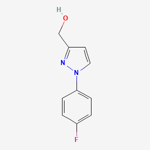 molecular formula C10H9FN2O B2875514 1H-Pyrazole-3-methanol,1-(4-fluorophenyl)- CAS No. 1202942-29-7