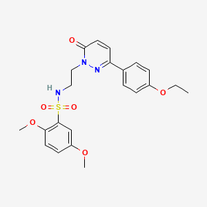 molecular formula C22H25N3O6S B2875544 N-(2-(3-(4-ethoxyphenyl)-6-oxopyridazin-1(6H)-yl)ethyl)-2,5-dimethoxybenzenesulfonamide CAS No. 921555-41-1