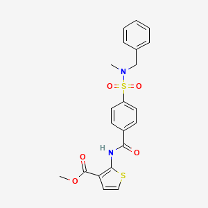 molecular formula C21H20N2O5S2 B2875576 methyl 2-{4-[benzyl(methyl)sulfamoyl]benzamido}thiophene-3-carboxylate CAS No. 864940-38-5