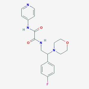 molecular formula C19H21FN4O3 B2875605 N1-(2-(4-fluorophenyl)-2-morpholinoethyl)-N2-(pyridin-4-yl)oxalamide CAS No. 941871-35-8
