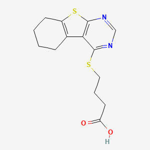 4-(5,6,7,8-Tetrahydro[1]benzothieno[2,3-d]pyrimidin-4-ylsulfanyl)butanoic acid