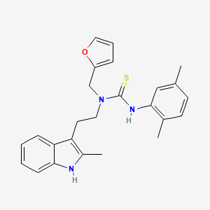 3-(2,5-dimethylphenyl)-1-(furan-2-ylmethyl)-1-(2-(2-methyl-1H-indol-3-yl)ethyl)thiourea
