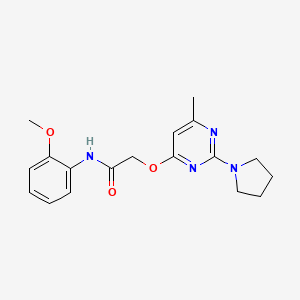 N-(2-methoxyphenyl)-2-((6-methyl-2-(pyrrolidin-1-yl)pyrimidin-4-yl)oxy)acetamide