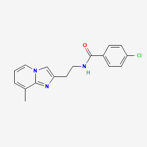 4-chloro-N-(2-(8-methylimidazo[1,2-a]pyridin-2-yl)ethyl)benzamide