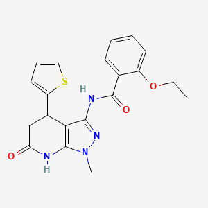 2-ethoxy-N-(1-methyl-6-oxo-4-(thiophen-2-yl)-4,5,6,7-tetrahydro-1H-pyrazolo[3,4-b]pyridin-3-yl)benzamide