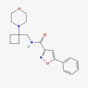 N-[(1-Morpholin-4-ylcyclobutyl)methyl]-5-phenyl-1,2-oxazole-3-carboxamide