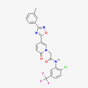 N-[2-chloro-5-(trifluoromethyl)phenyl]-2-{5-[3-(3-methylphenyl)-1,2,4-oxadiazol-5-yl]-2-oxopyridin-1(2H)-yl}acetamide