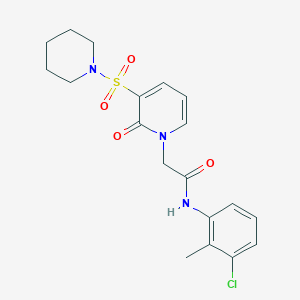 N-(3-chloro-2-methylphenyl)-2-(2-oxo-3-(piperidin-1-ylsulfonyl)pyridin-1(2H)-yl)acetamide