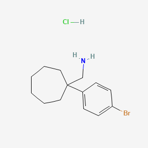 [1-(4-Bromophenyl)cycloheptyl]methanamine;hydrochloride