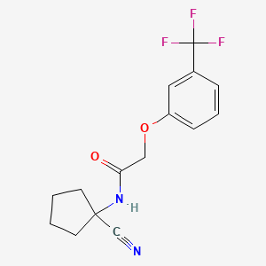 molecular formula C15H15F3N2O2 B2875644 N-(1-cyanocyclopentyl)-2-[3-(trifluoromethyl)phenoxy]acetamide CAS No. 938947-67-2