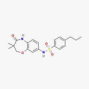 N-(3,3-dimethyl-4-oxo-2,3,4,5-tetrahydrobenzo[b][1,4]oxazepin-8-yl)-4-propylbenzenesulfonamide
