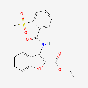 Ethyl 3-(2-(methylsulfonyl)benzamido)benzofuran-2-carboxylate