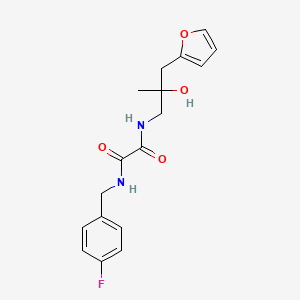 molecular formula C17H19FN2O4 B2875669 N1-(4-fluorobenzyl)-N2-(3-(furan-2-yl)-2-hydroxy-2-methylpropyl)oxalamide CAS No. 1798456-69-5