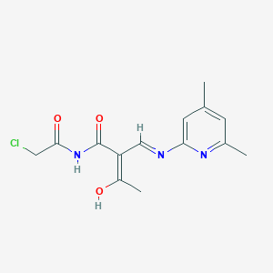 (2E)-N-(2-chloroacetyl)-2-{[(4,6-dimethylpyridin-2-yl)amino]methylidene}-3-oxobutanamide