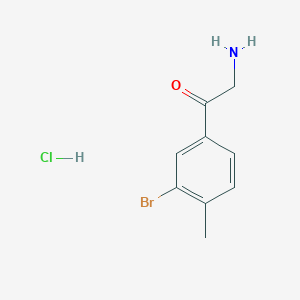 2-Amino-1-(3-bromo-4-methylphenyl)ethanone;hydrochloride