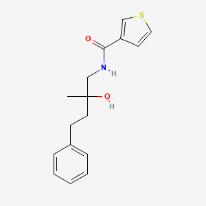 N-(2-hydroxy-2-methyl-4-phenylbutyl)thiophene-3-carboxamide