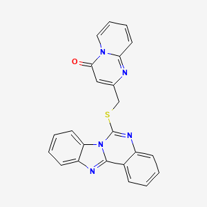 2-(Benzimidazolo[1,2-c]quinazolin-6-ylsulfanylmethyl)pyrido[1,2-a]pyrimidin-4-one