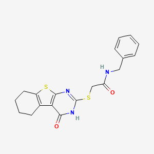 N-benzyl-2-[(4-hydroxy-5,6,7,8-tetrahydro[1]benzothieno[2,3-d]pyrimidin-2-yl)sulfanyl]acetamide