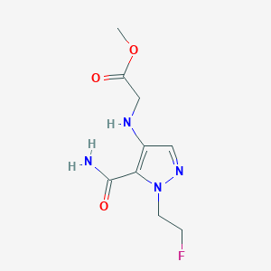 Methyl 2-[[5-carbamoyl-1-(2-fluoroethyl)pyrazol-4-yl]amino]acetate
