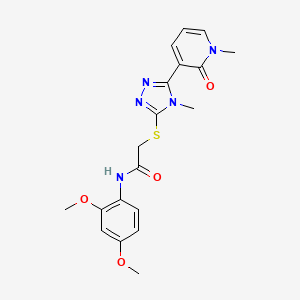 N-(2,4-dimethoxyphenyl)-2-((4-methyl-5-(1-methyl-2-oxo-1,2-dihydropyridin-3-yl)-4H-1,2,4-triazol-3-yl)thio)acetamide
