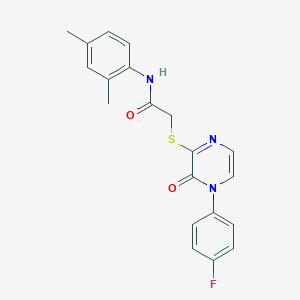 N-(2,4-dimethylphenyl)-2-((4-(4-fluorophenyl)-3-oxo-3,4-dihydropyrazin-2-yl)thio)acetamide