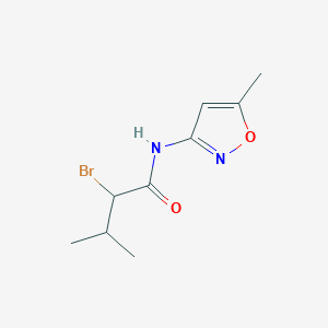 molecular formula C9H13BrN2O2 B2875719 2-bromo-3-methyl-N-(5-methyl-1,2-oxazol-3-yl)butanamide CAS No. 923138-55-0