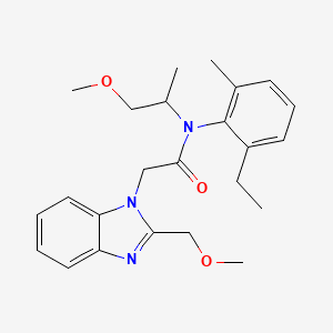 molecular formula C24H31N3O3 B2875746 N-(2-ethyl-6-methylphenyl)-2-[2-(methoxymethyl)-1H-1,3-benzodiazol-1-yl]-N-(1-methoxypropan-2-yl)acetamide CAS No. 638141-06-7