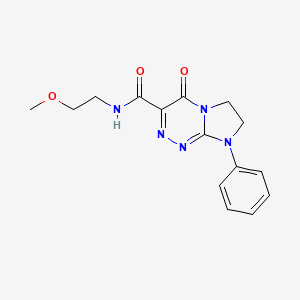 N-(2-methoxyethyl)-4-oxo-8-phenyl-4,6,7,8-tetrahydroimidazo[2,1-c][1,2,4]triazine-3-carboxamide