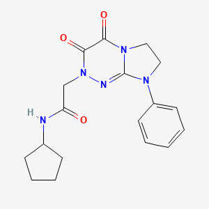 N-cyclopentyl-2-(3,4-dioxo-8-phenyl-3,4,7,8-tetrahydroimidazo[2,1-c][1,2,4]triazin-2(6H)-yl)acetamide