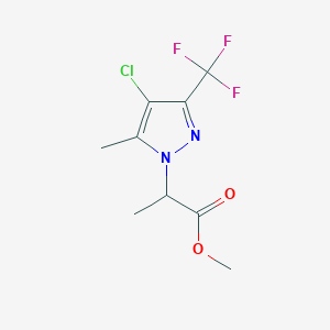 Methyl 2-(4-chloro-5-methyl-3-(trifluoromethyl)-1H-pyrazol-1-yl)propanoate