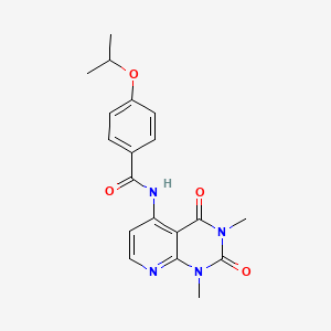 molecular formula C19H20N4O4 B2875759 N-(1,3-dimethyl-2,4-dioxo-1,2,3,4-tetrahydropyrido[2,3-d]pyrimidin-5-yl)-4-isopropoxybenzamide CAS No. 941990-60-9