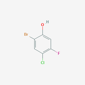 molecular formula C6H3BrClFO B2875771 2-Bromo-4-chloro-5-fluorophenol CAS No. 157165-23-6
