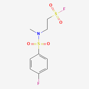 molecular formula C9H11F2NO4S2 B2875816 2-(N-methyl4-fluorobenzenesulfonamido)ethane-1-sulfonyl fluoride CAS No. 877964-15-3