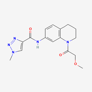 molecular formula C16H19N5O3 B2875838 N-(1-(2-methoxyacetyl)-1,2,3,4-tetrahydroquinolin-7-yl)-1-methyl-1H-1,2,3-triazole-4-carboxamide CAS No. 1797970-65-0