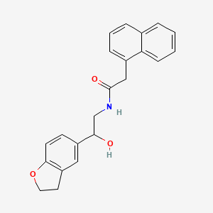 molecular formula C22H21NO3 B2875866 N-[2-(2,3-DIHYDRO-1-BENZOFURAN-5-YL)-2-HYDROXYETHYL]-2-(NAPHTHALEN-1-YL)ACETAMIDE CAS No. 1421451-36-6