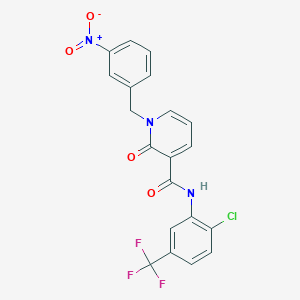 molecular formula C20H13ClF3N3O4 B2875868 N-(2-chloro-5-(trifluoromethyl)phenyl)-1-(3-nitrobenzyl)-2-oxo-1,2-dihydropyridine-3-carboxamide CAS No. 899740-92-2