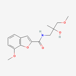molecular formula C15H19NO5 B2875905 N-(2-hydroxy-3-methoxy-2-methylpropyl)-7-methoxy-1-benzofuran-2-carboxamide CAS No. 1334373-66-8