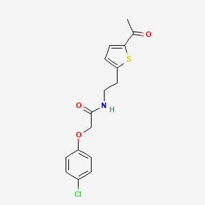 molecular formula C16H16ClNO3S B2875951 N-(2-(5-acetylthiophen-2-yl)ethyl)-2-(4-chlorophenoxy)acetamide CAS No. 2034347-94-7
