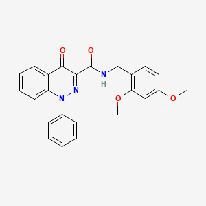 molecular formula C24H21N3O4 B2875962 N-[(2,4-dimethoxyphenyl)methyl]-4-oxo-1-phenyl-1,4-dihydrocinnoline-3-carboxamide CAS No. 1251624-87-9
